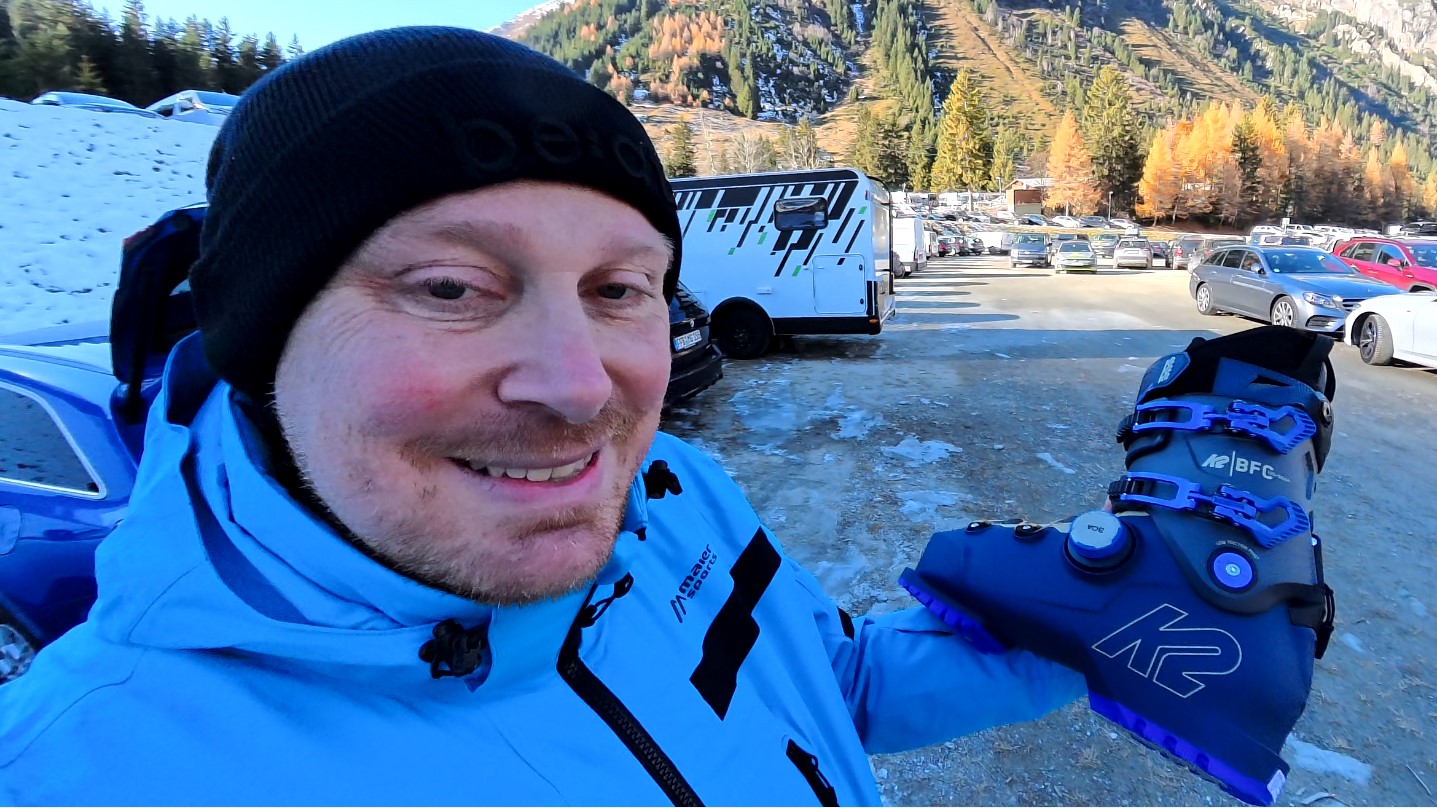 BOA systeem testen in de sneeuw.